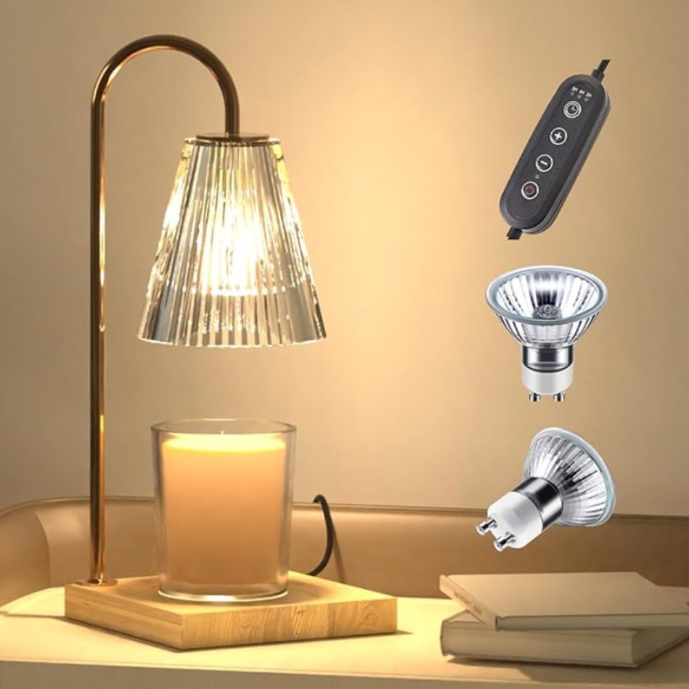 Marycele Candle Warmer Lamp with wooden base